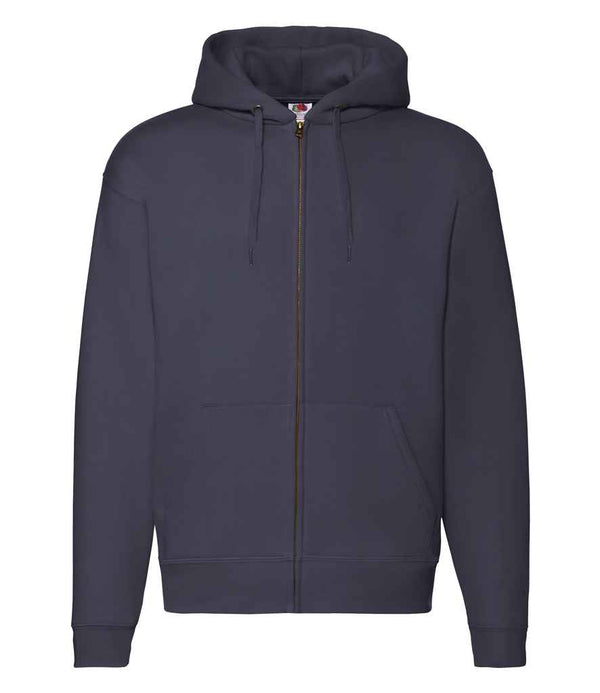Fruit of the Loom Premium Zip Hooded Sweatshirt Deep Navy