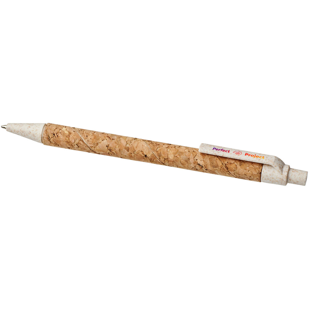 Branded Midar cork and wheat straw ballpoint pen