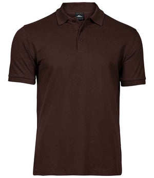 Tee Jays Luxury Stretch Piqué Polo Shirt Chocolate