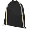 Branded Oregon 140 g/m² cotton drawstring backpack 5L