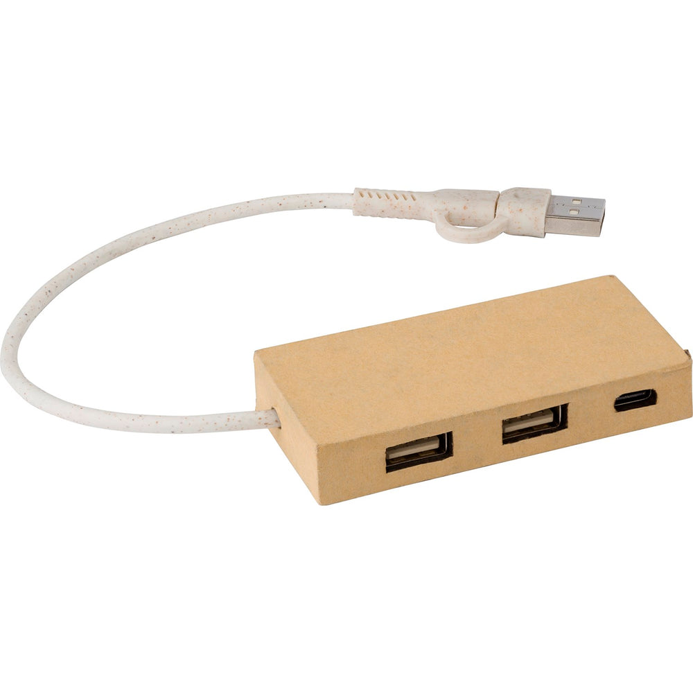 Branded Garrods Aluminium and recycled paper USB hub