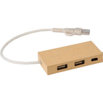 Branded Garrods Aluminium and recycled paper USB hub