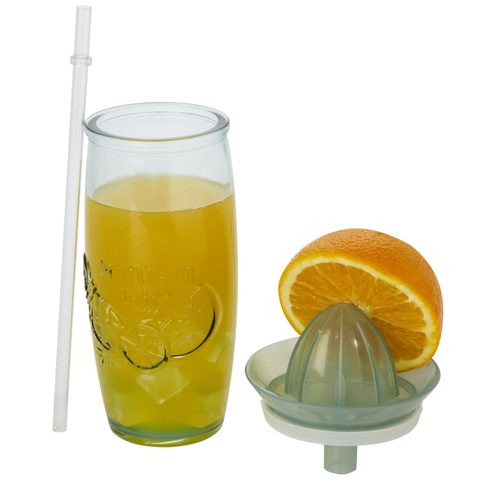 Verano recycled glass cocktail cup with squeezer