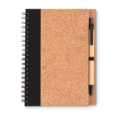 Branded Cork notebook with pen