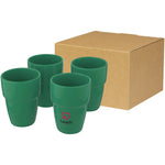 Staki 4-piece 280 ml stackable mug gift set