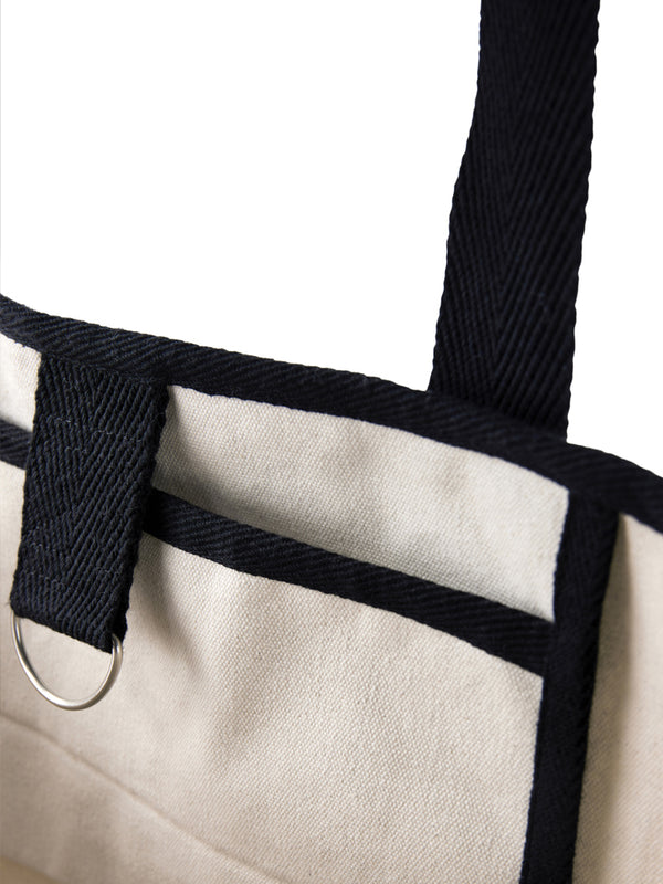 Branded VINGA Volonne AWARE™ recycled canvas beach bag
