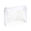 Clear PVC Bag with White trim and Zipper