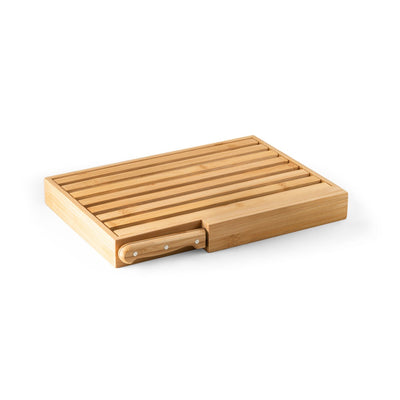 PASSARD. Bread board in bamboo with stainless steel knife