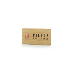 Branded Wooden Metal Badge