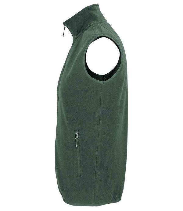 SOL'S Unisex Factor Recycled Micro Fleece Bodywarmer Forest Green