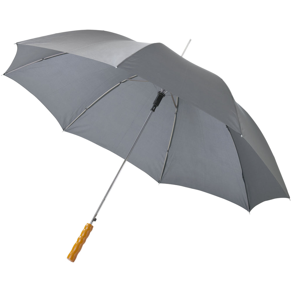 Branded Lisa 23" auto open umbrella with wooden handle