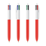 BIC® 4 Colours ballpen White/Red