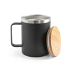 LAUDA. Mug in 90% recycled stainless steel with bamboo lid 420 mL