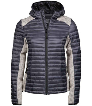 Tee Jays Ladies Crossover Hooded Padded Outdoor Jacket