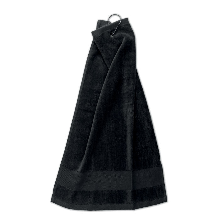 Branded Cotton golf towel with hanger