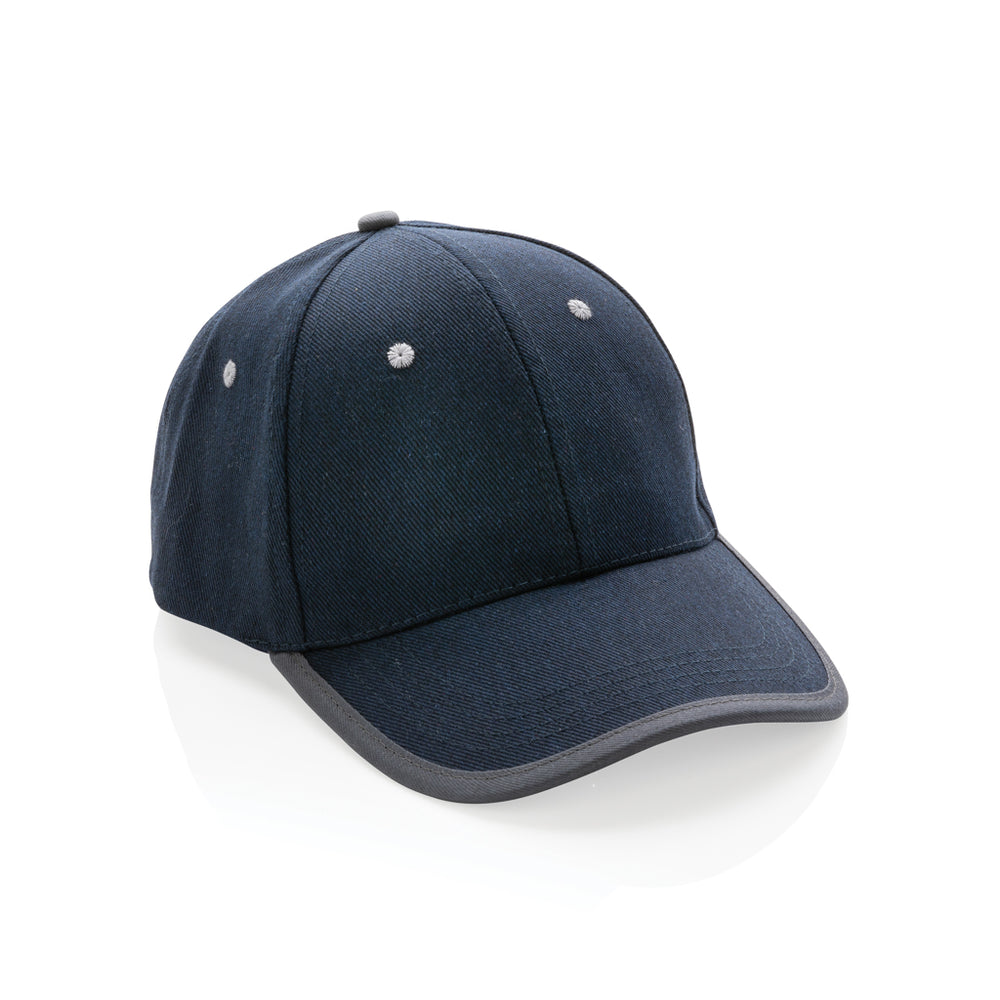 Branded Impact AWARE™ Brushed rcotton 6 panel contrast cap 280gr
