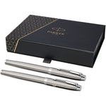 Parker IM rollerball and fountain blue ink pen set