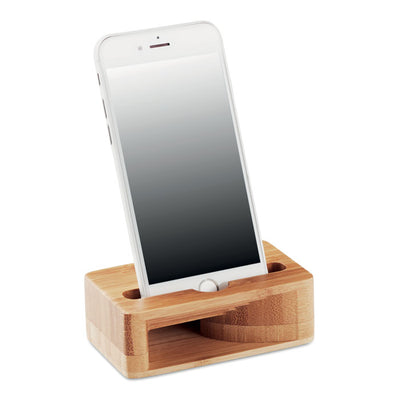 Bamboo phone stand-amplifier