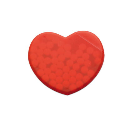 Red Heart shaped mint container