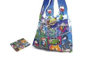 All Over Printed Folding Shopper Bags