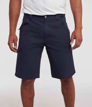 Russell Workwear Poly/Cotton Shorts French Navy