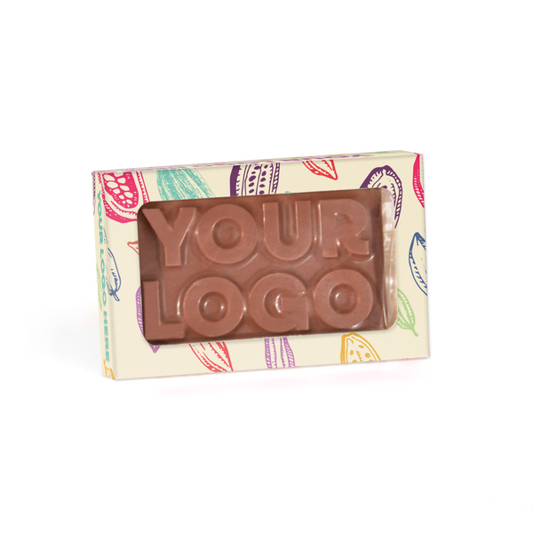 Eco Range, Eco Window Box, Milk Chocolate³, 3D Branding Bespoke