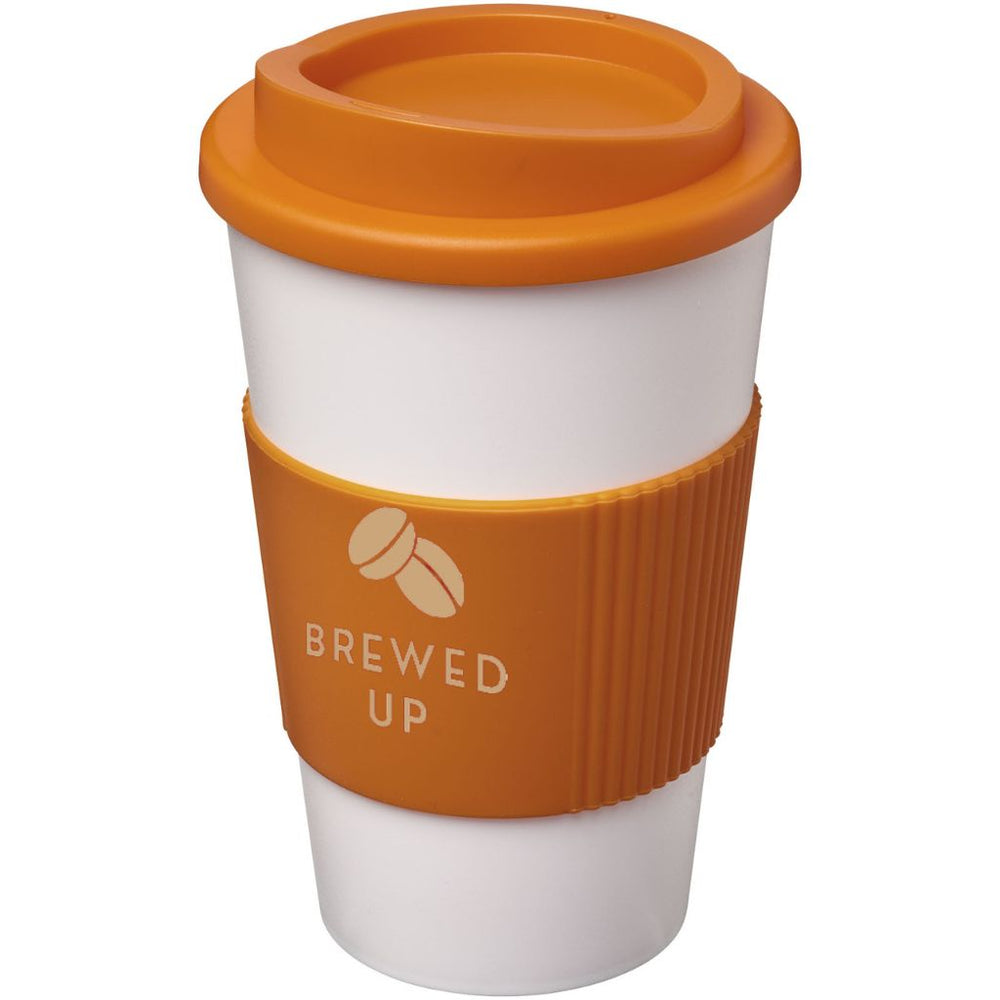 Branded Americano® 350 ml insulated tumbler with grip