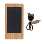 Branded Sunwick 10.000 mAh Bamboo solar powerbank