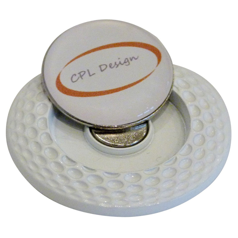 Fairway White Golf Marker Holder - 40mm x 4mm