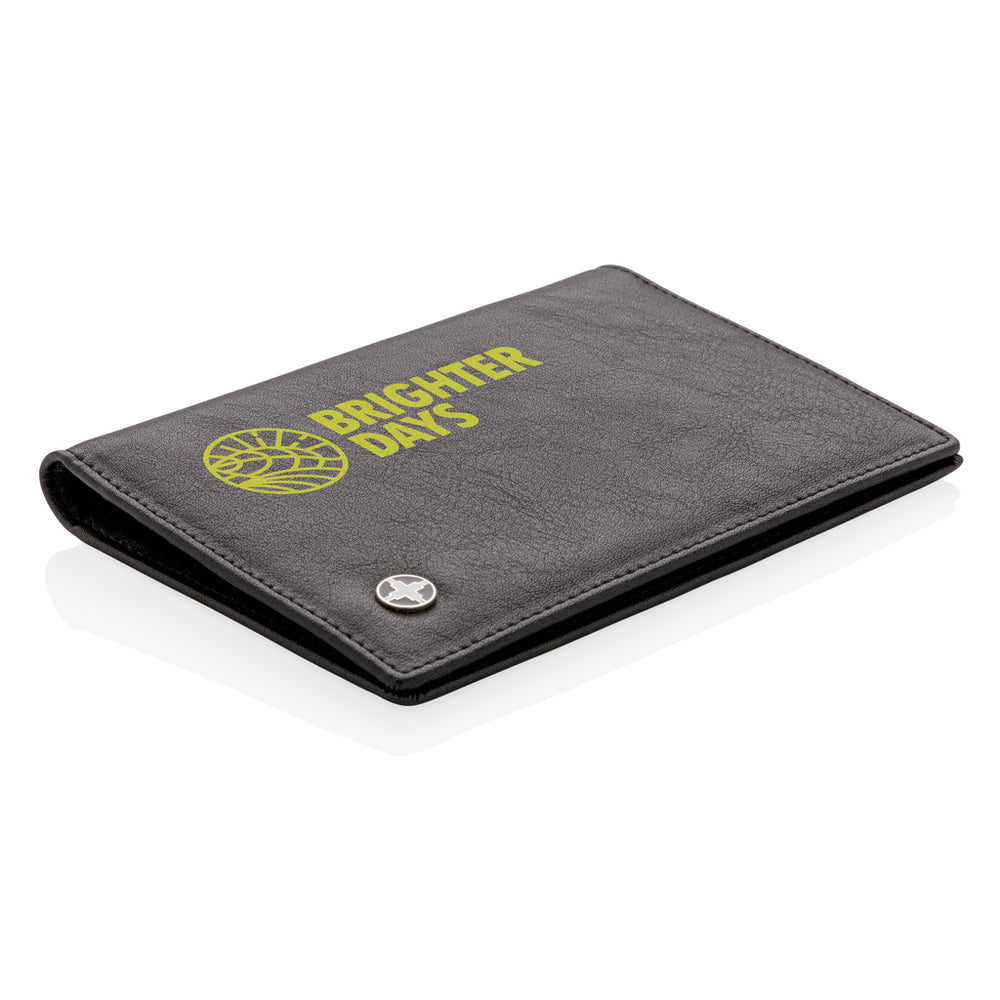 Branded RFID anti-skimming passport holder