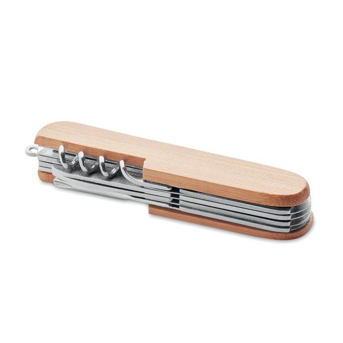 Branded Multi tool pocket knife bamboo