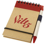 Branded Zuse A7 recycled jotter notepad with pen