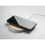 Branded Bamboo and Plastic wireless charger 10W
