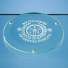 Branded 10cm Jade Glass Round Coaster