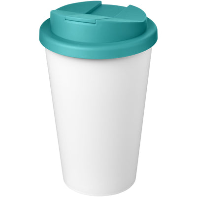Branded Americano® Eco 350 ml recycled tumbler with spill-proof lid