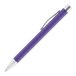 Branded TRAVIS SOFT FEEL ball pen with chrome trim