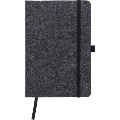 Branded Treworgie RPET felt notebook (A5)