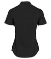 Kustom Kit Ladies Short Sleeve Tailored Poplin Shirt Black