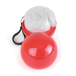 Branded White Poncho In Plastic Ball with Split Ring Keyring