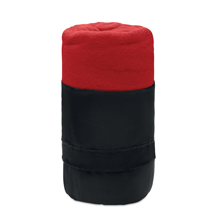 Branded RPET fleece travel blanket