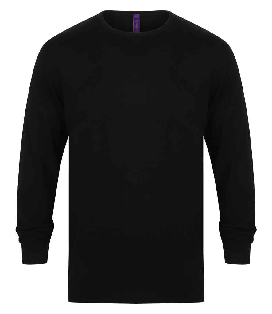 Branded Henbury Lightweight Cotton Acrylic Crew Neck Sweater
