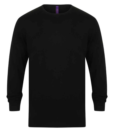 Branded Henbury Lightweight Cotton Acrylic Crew Neck Sweater