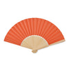 Branded Manual hand fan with bamboo handle