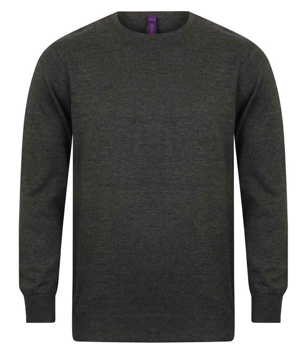 Henbury Lightweight Cotton Acrylic Crew Neck Sweater
