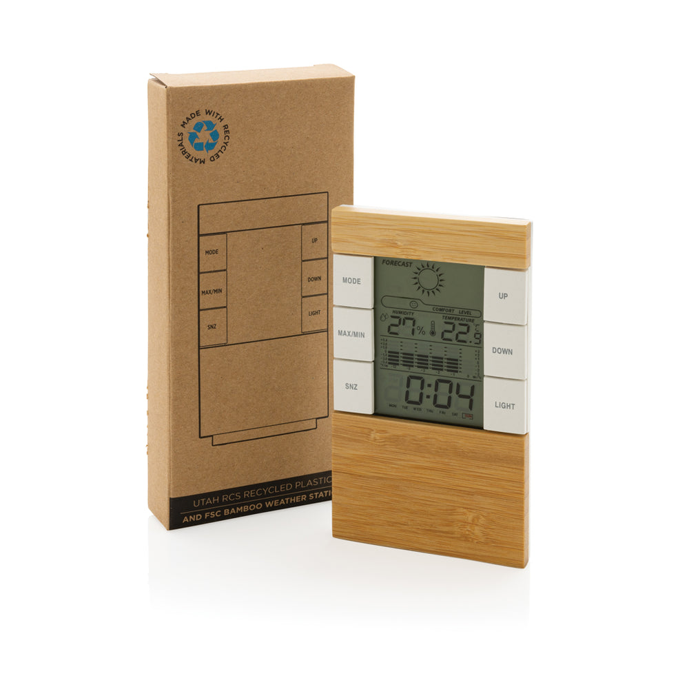 Branded Utah RCS rplastic and bamboo weather station