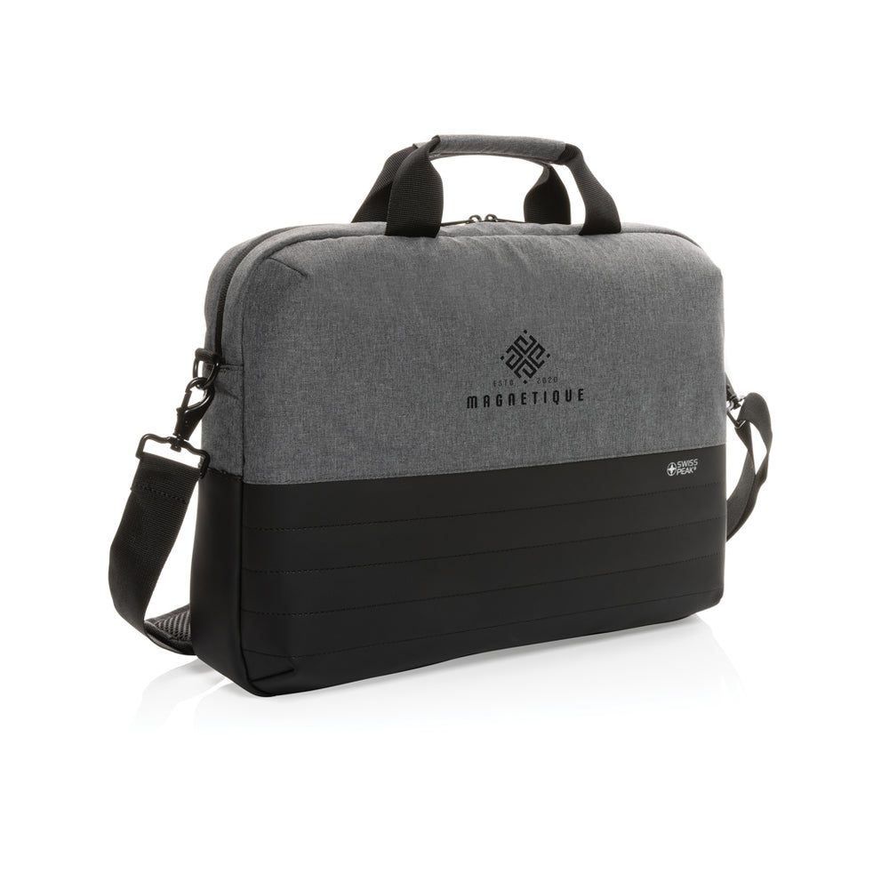 Branded Swiss Peak AWARE™ RFID 15.6'' laptop bag