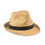 Branded Natural straw hat