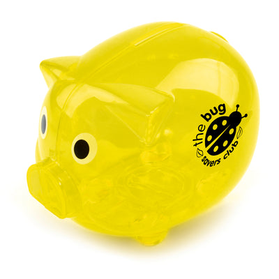 Translucent Plastic Pig Shaped Piggy Bank