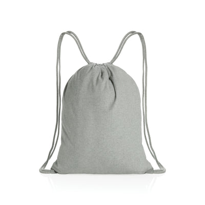 Branded Impact AWARE™ recycled cotton drawstring backpack 145g