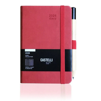 Branded Castelli Pocket Ivory Tucson Diary